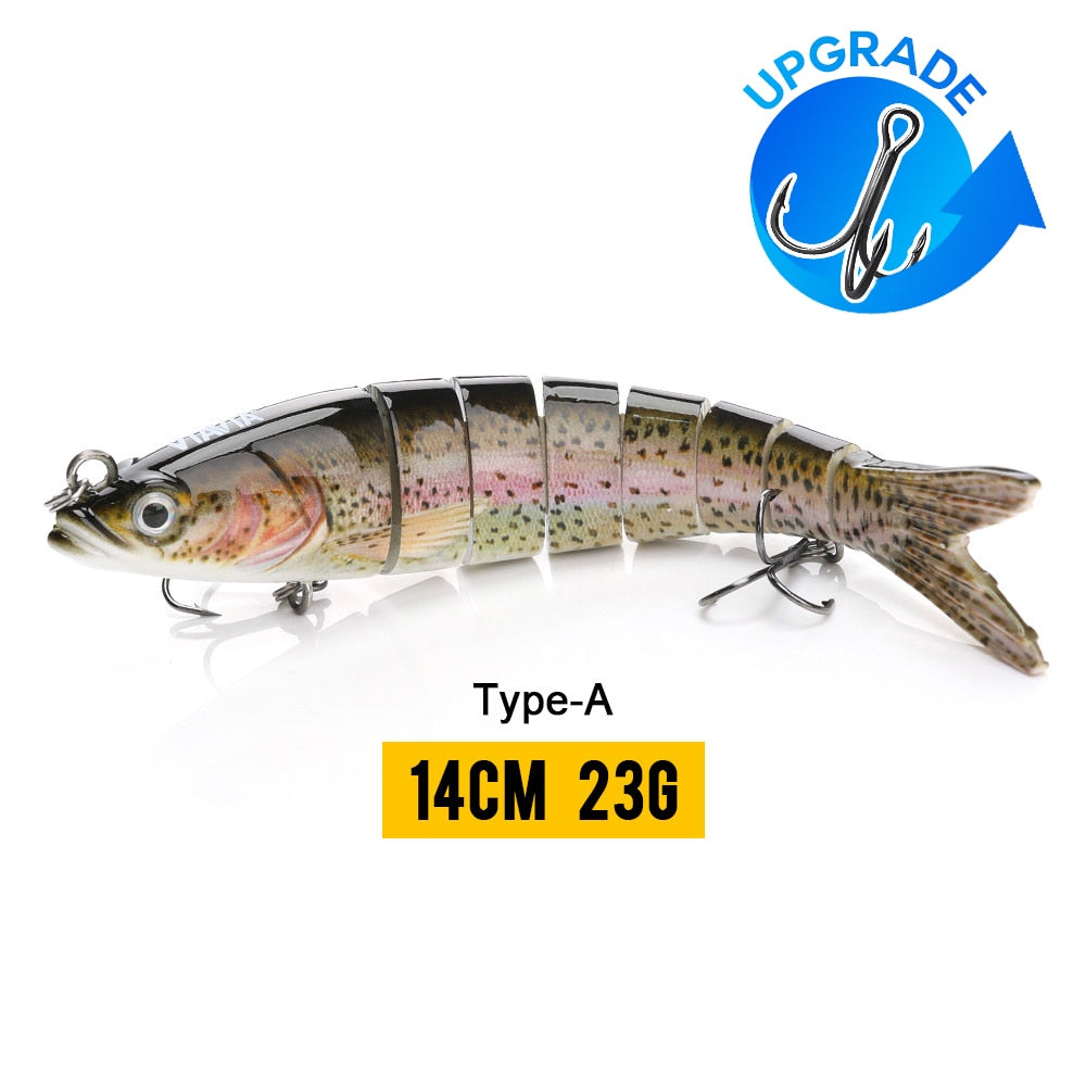 VTAVTA 10/14cm Sinking Wobblers Fishing Lures Jointed Crankbait Swimbait 8 Segment Hard Artificial Bait for Fishing Tackle Lure