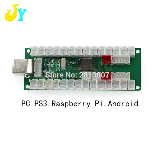2 Players Arcade Zero Delay USB Encoder PC PS3 Raspberry Pi Android Joystick Board 5v LED Push Button Controller DIY