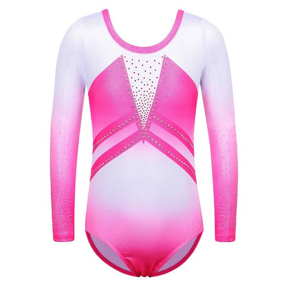 BAOHULU Toddler Teens Gymnastics Jumpsuit Long Sleeve Leotards for Girls Kids