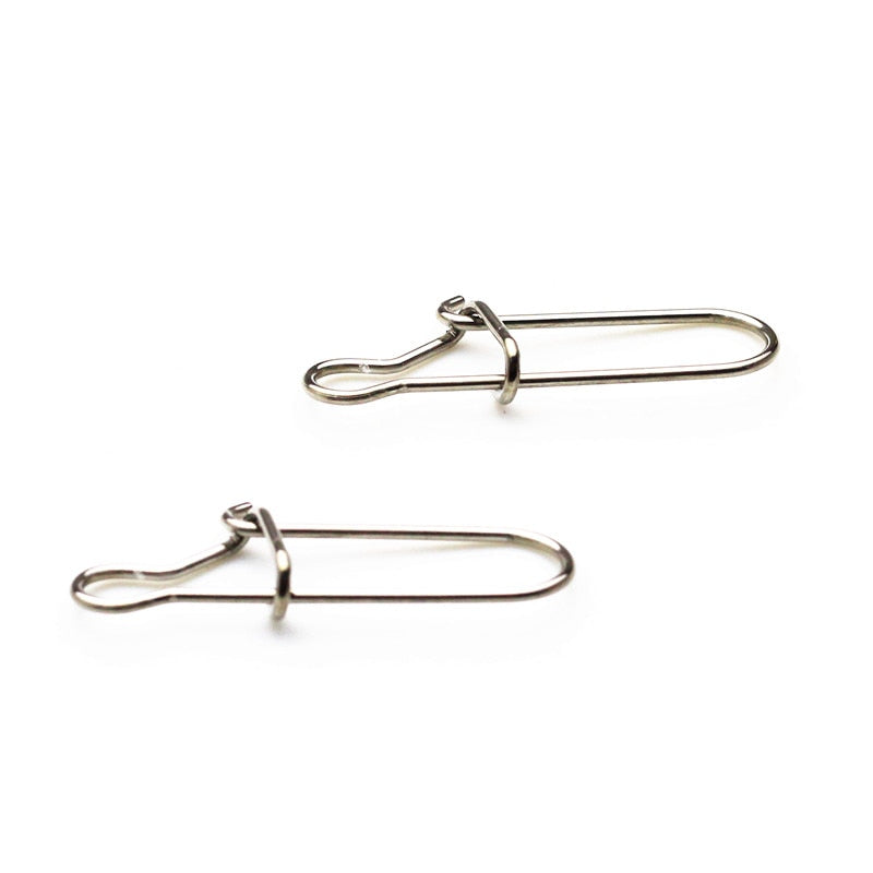 50pcs/Box Stainless Steel Fishing Connector Hooked Snap  Barrel Swivel Hook Lure Carp Tool Accessories Goods for Fishing