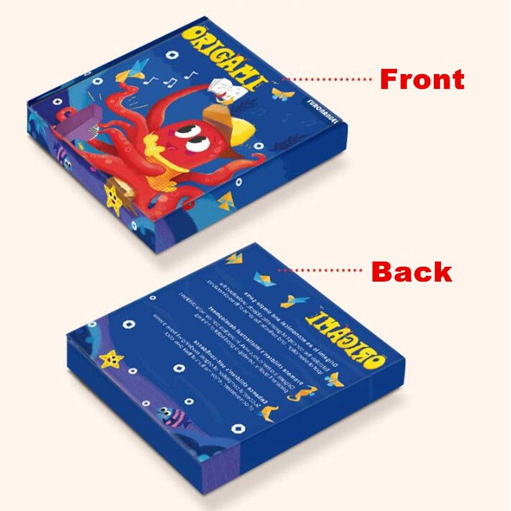 108 Pages Montessori Toys Cartoon Animal Origami Paper DIY Kids Craft Toy Handcraft Parper Art Educational Toy for Children