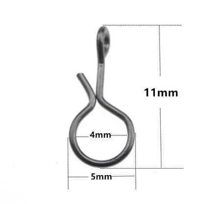 Rompin 100pcs/Bag Fly Fishing Snap Quick Connect Snap Swivel for Flies Hook & Lures Black Color High Carbon Steel Tackle