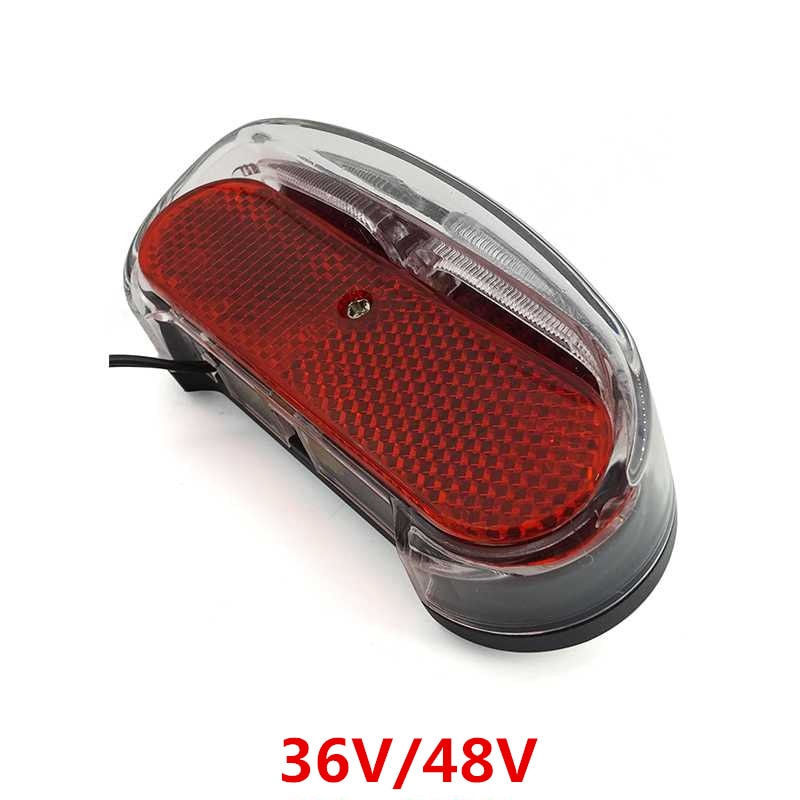 36V 48V Compatible E-Bike Headlight Taillight Set Front Light Rear Light Set Headlamp Taillamp Set