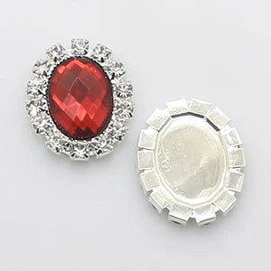 YWXINXI 10Pcs Hot Selling 16*20mm Oval Diy Jewelry Accessories Rhinestone Board Wedding Invitation Clothing Accessories
