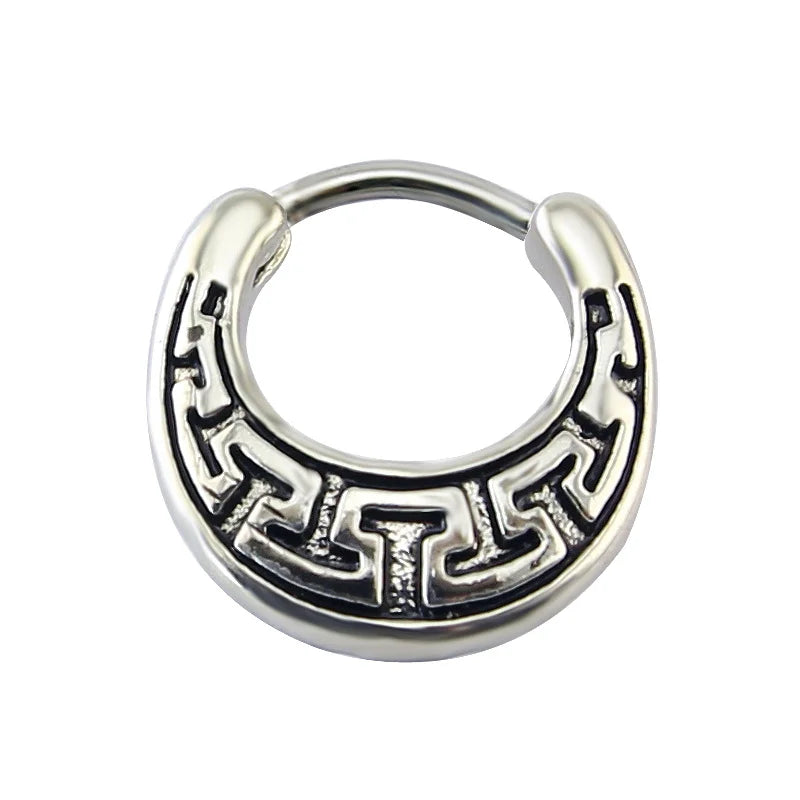 Indian Nose Piercing Septum Clicker Real Clip Rings Piercing Jewelry Septum Tribal Hoop Nose Ring Body Piercing Septo Indiano