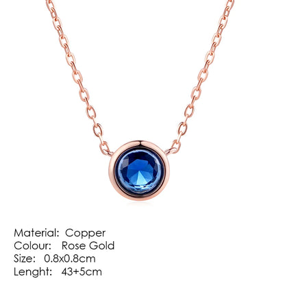 ZHOUYANG Pendant Necklaces Jewelry for Women Rose Gold Color Chain Jewellery Heart Necklace Cubic Zirconia N388
