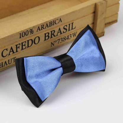 Classic Kid Suit Neckwear Baby Boy's Girls Fashion Solid Color Adjustable BowtiE Chlidren Two Tone Pet Dog Cat Bow Tie