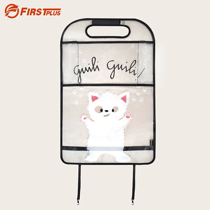 Firstplus Environmental Car Back Seat Protector Kicking Mat Case Cover for iPAD 2/3/4/Air/Mini and Drink Catoon Styling