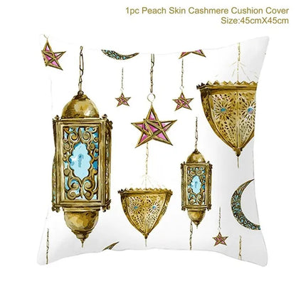 Ramadan MUBARAK Cushion Cover Eid Mubarak Decoration Islamic Muslim Party Favors Islam Eid Al Adha Ramadan Kareem 45x45cm