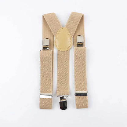Solid Color Children Belt Baby Boys Suspenders Polyester Y-Back Braces Adjustable Elastic Kids