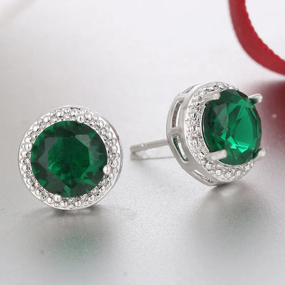 Jewelry Crown Women Classic Shining Zircon Small Stud Earrings Gold Color Ears Stud for Men Crystal Earrings WE132