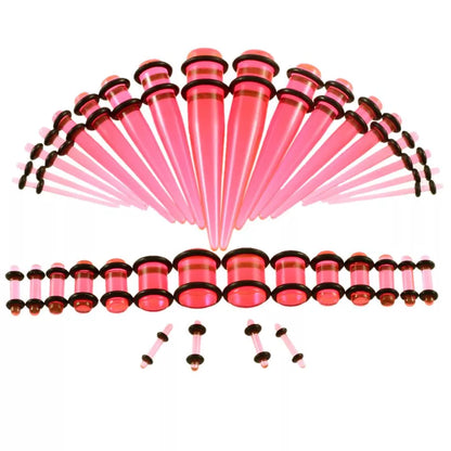 36pcs/Lot Acrylic Ear Gauge Taper and Plug Stretching Kits Mixed Color Ear Flesh Tunnel Expansion Body Piercing Jewelry 14g-00g