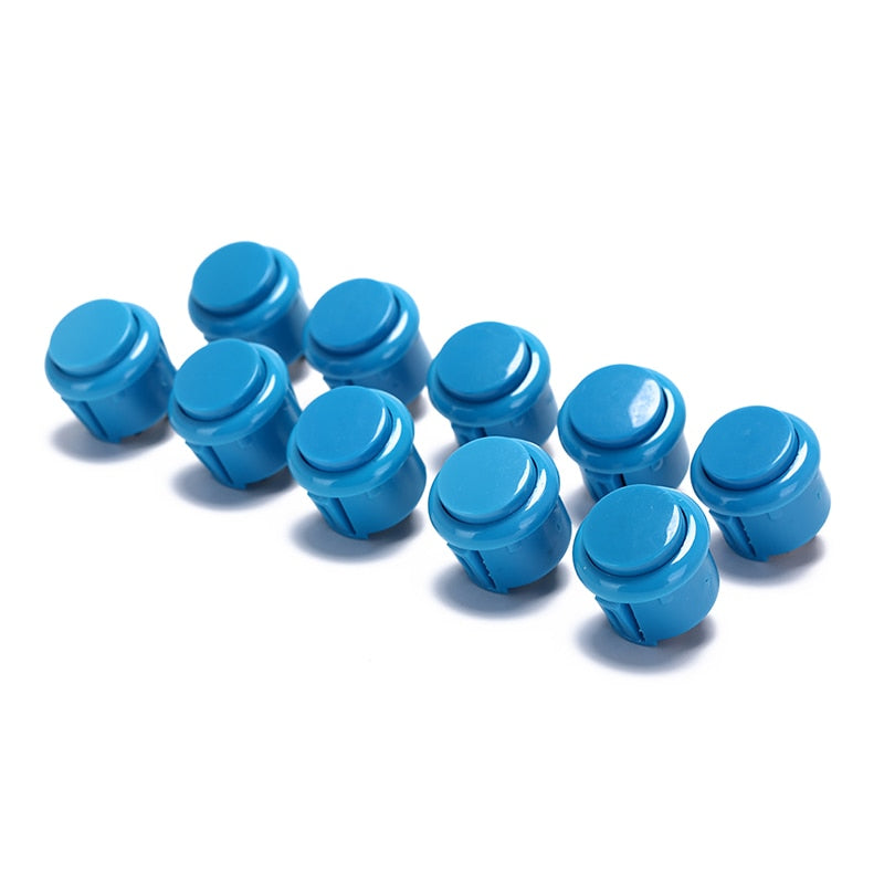 10pcs 24mm Factory Price Arcade Button Round Push Button Built-In Small Micro Switch for DIY Arcade Controller Ja Mame