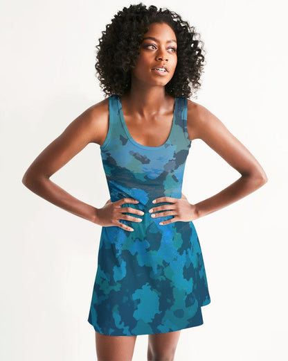 Women's Ocean Camo Casual Racerback Dress