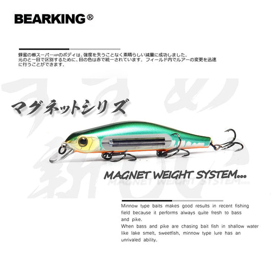BEARKING 11cm 17g  Magnet System SP Top Hard Fishing Lures Minnow Quality Baits Wobblers Fishing Tackles