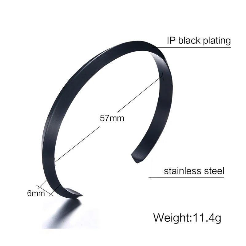 ZORCVENS Women and Men 8mm Width Surface Bracelet Bangle Stainless Steel Bracelet Men Silver Color/Gold/Black/Rose Gold 4 Color
