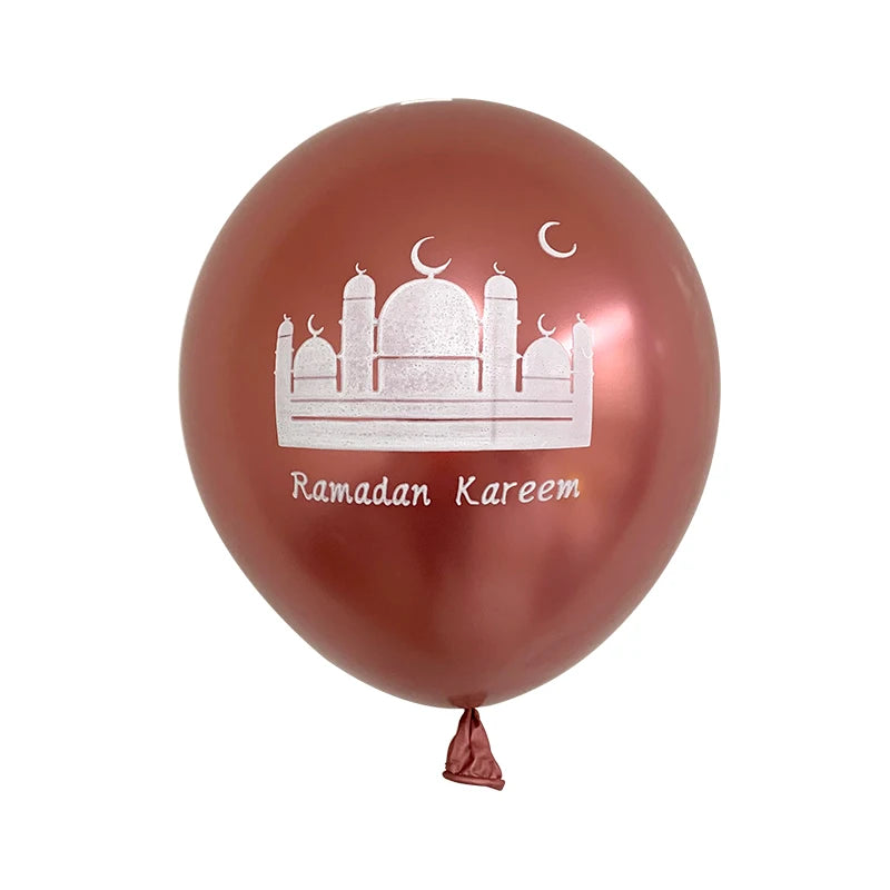 10pcs Eid Mubarak Latex Balloon Balloons Ramadan Kareem Decoration Ramadan Mubarak Muslim Islamic Festival Party DIY Decorations
