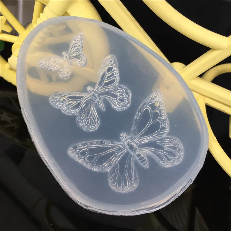 1pcs UV Resin Jewelry Liquid Silicone Mold Animal Butterfly Resin Charms Molds for DIY Intersperse Decorate Making Molds