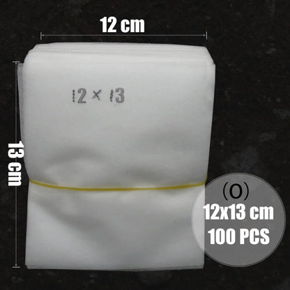 MUCIAKIE 100PCS Flat Fabric Nursery Grow Bags Biodegradable Growing Bags Eco-Friendly Ventilate Plant Root Protection Bags
