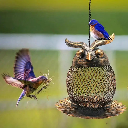 New Outdoor Courtyard Iron Owl Hummingbird Feeder Hummingbird Feeder Hummingbird Feeder
