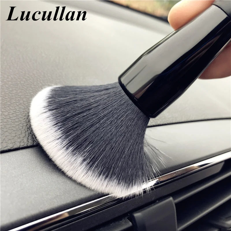 Lucullan 20CM Lengthen Version Super Soft White Hair Cleaning Brush Interior Electrostatic Dust Remove Tools for Detail Factory