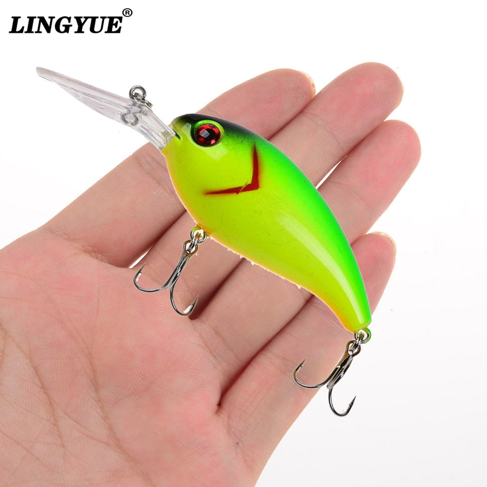 1pcs Crank Fishing Lure Artificial Hard Baits 10cm/15g Crankbait Jerkbait Wobbler Fishing Tackle Good Treble Hooks Tackle
