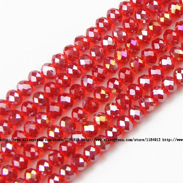 JHNBY Round Shape Upscale Austrian Crystal Beads High Quality 6mm 50pcs Loose Beads Rondelles Glass Ball Bracelet Jewelry DIY