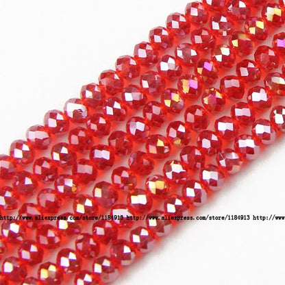 JHNBY Round Shape Upscale Austrian Crystal Beads High Quality 6mm 50pcs Loose Beads Rondelles Glass Ball Bracelet Jewelry DIY