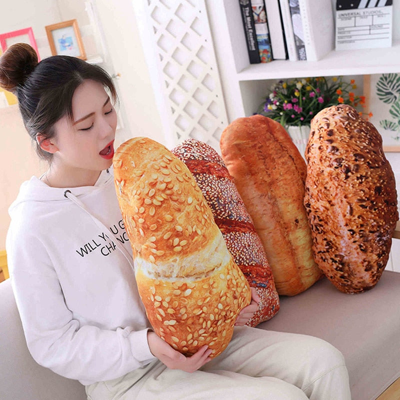 Creative Simulational Plush Bread Burger Shape Pillow Funny Food Nap Pillow and Cushion Kids Toy Birthday