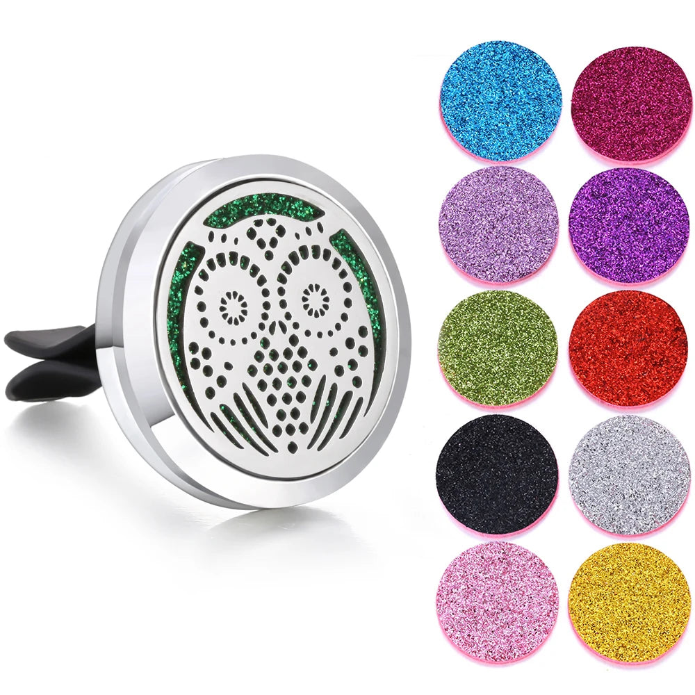 New Aromatherapy Jewelry Car Perfume Air Freshener Car Clip Tree of Life Aroma Essential Oil Diffuser Necklace Locket Pendants
