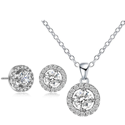 Nigerian Water Drop Cubic Zirconia Wedding Jewelry Sets Inlay Luxury Crystal Bridal Jewelry Set for Bridesmaids AS099
