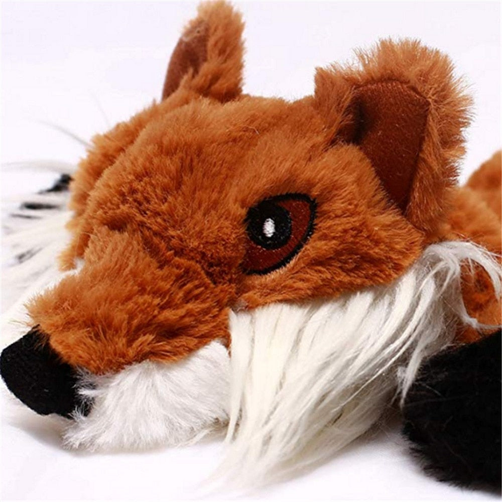 2023 New Cute Plush Toys Squeak Pet Wolf Rabbit Animal Plush Toy Dog Chew Squeaky Whistling Involved Squirrel Dog Toys