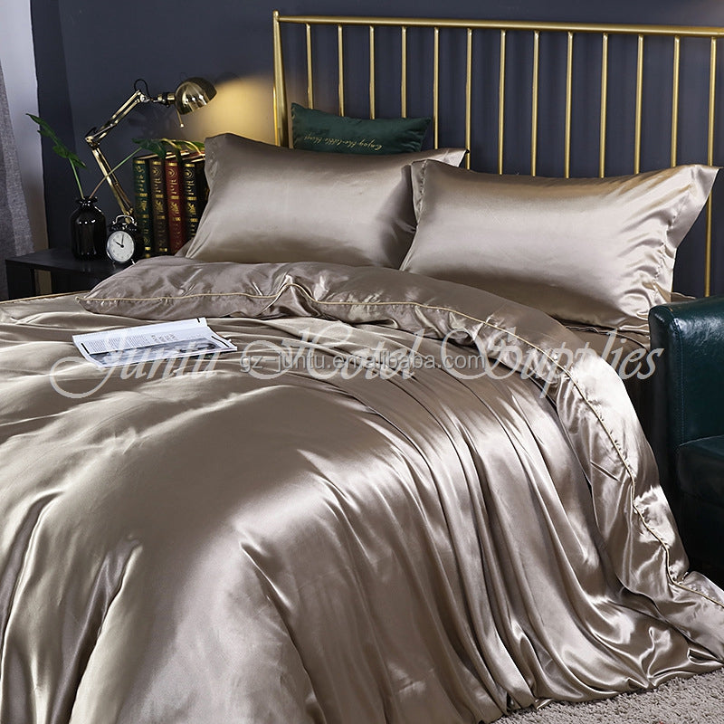Juntu Customize Silk Bedding Set Mulberry Silk 4pcs Set