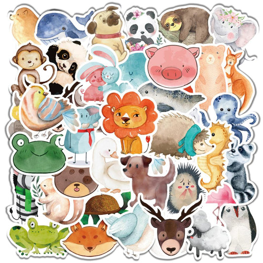 YAMIOW Anime Stickers Cartoon Animals Neon Light Butterfly Dogs Style Skateboard Sticker for Laptop Car Luggage Bicycle Guitar