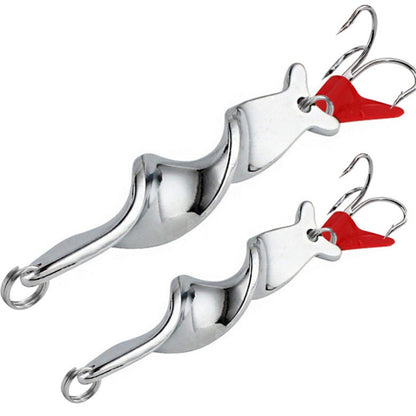 1PCS 10g 14g 21g 28g Rotating Metal Spinner Spoon Fishing Lure Hard Baits for Trout Pike Pesca Peche Treble Hook Tackle