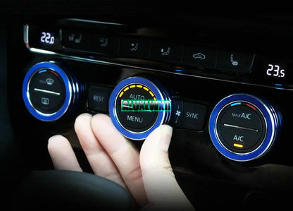 Air Conditioning Knob Decorative Cover 2017 2018 2019 2020 2021 for Volkswagen VW Tiguan Atlas T-Roc Ateca FR Passat B8 Variant