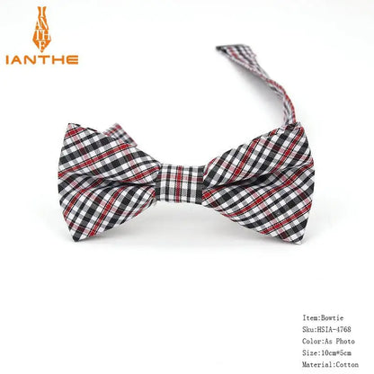 36Colors Brand Plaid Kid Bowtie Cotton Children Bowties Baby Kid Classical Pet Dog Cat Striped Butterfly Child Bow Tie
