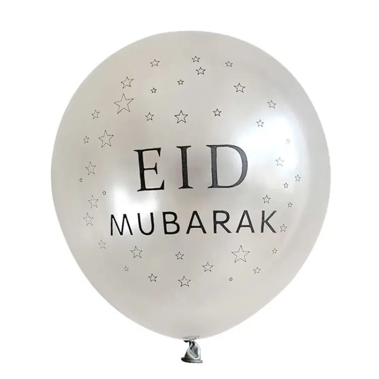 10pcs Eid Mubarak Latex Balloon Balloons Ramadan Kareem Decoration Ramadan Mubarak Muslim Islamic Festival Party DIY Decorations