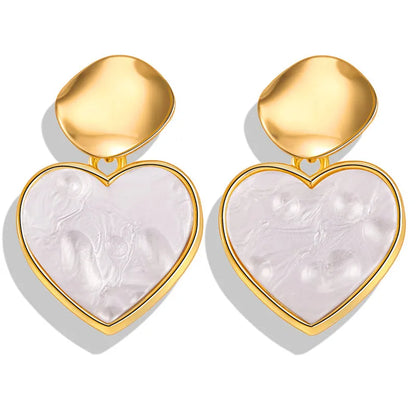 17KM New Vintage Earrings 2022 Geometric Shell Earrings for Women Girl BOHO Resin Drop Earrings Brincos Fashion Tortoise Jewelry