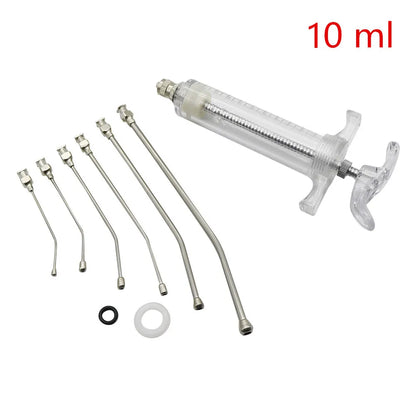 7 Pcs/Lot 10ml/20ml/50ml Parrot Feeding Syringe Parrots Bird Feeding Syringe With 6 Pcs Curved Gavage Tubes Bird Feeding Tool