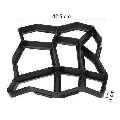 Plastic Path Maker Mold Reusable Concrete Cement Stone Brick Design DIY Manually Paving Paver Walk Mould Garden Building Tool