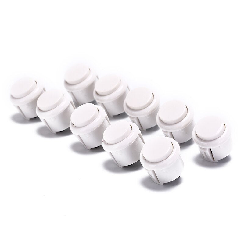 10pcs 24mm Factory Price Arcade Button Round Push Button Built-In Small Micro Switch for DIY Arcade Controller Ja Mame