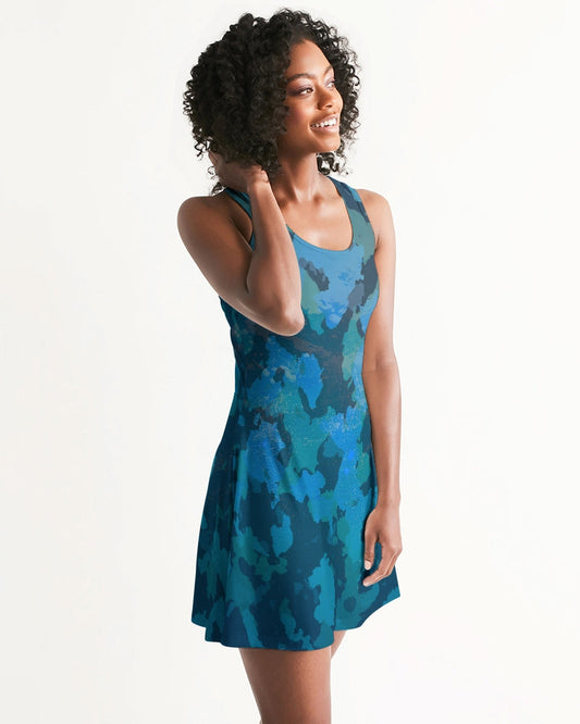 Women's Ocean Camo Casual Racerback Dress