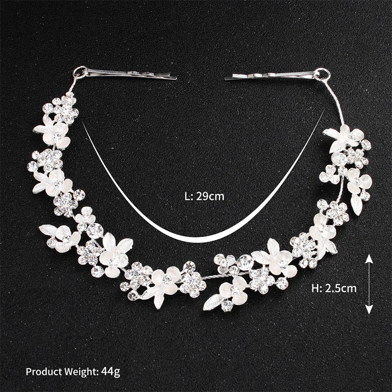 Miallo Classic Crystal Wedding Hair Vine Bridal Hair Jewelry Accessories Headpieces Women Headbands Princess Tiaras and Crowns