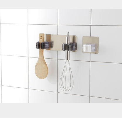 Wall Mounted Mop Organizer Holder Rack Self Sticking Brush Broom Hanger Hook Kitchen Bathroom Mops Storage Racks Drop 1pc Strong