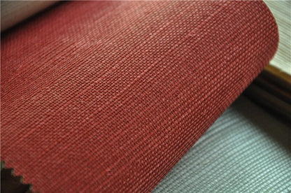2017 New Red Natural Texture Sisal Wallpaper for Home Decoration Hotel Room Wall
