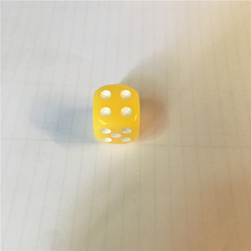 10Pcs High Quality 16mm Multi Color Six Sided Spot D6 Playing Games Opaque Point Dice for Bar Pub Club Party Board Game