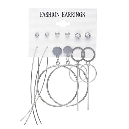 17KM Vintage Tassel Acrylic Earrings for Women Bohemian Earrings Set Big Dangle Drop Earring 2020 Brincos Female Jewelry
