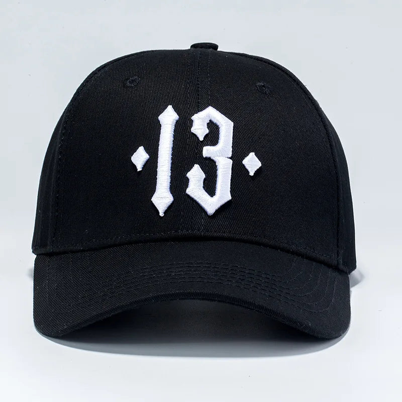 High Quality Number 13 Embroidery Baseball Cap Men Women Dad Hat Casual Sports Hats