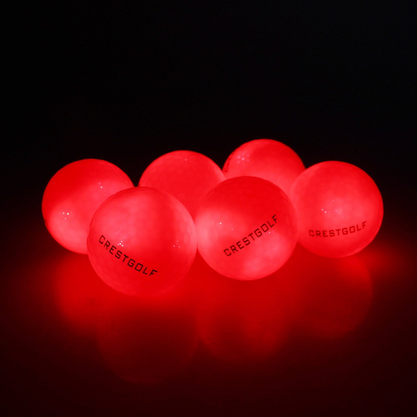 10 Pack Crestgolf Glow in the Dark Golf Balls for Night Light Up LED Golf Ball Six Colors for Your Choice